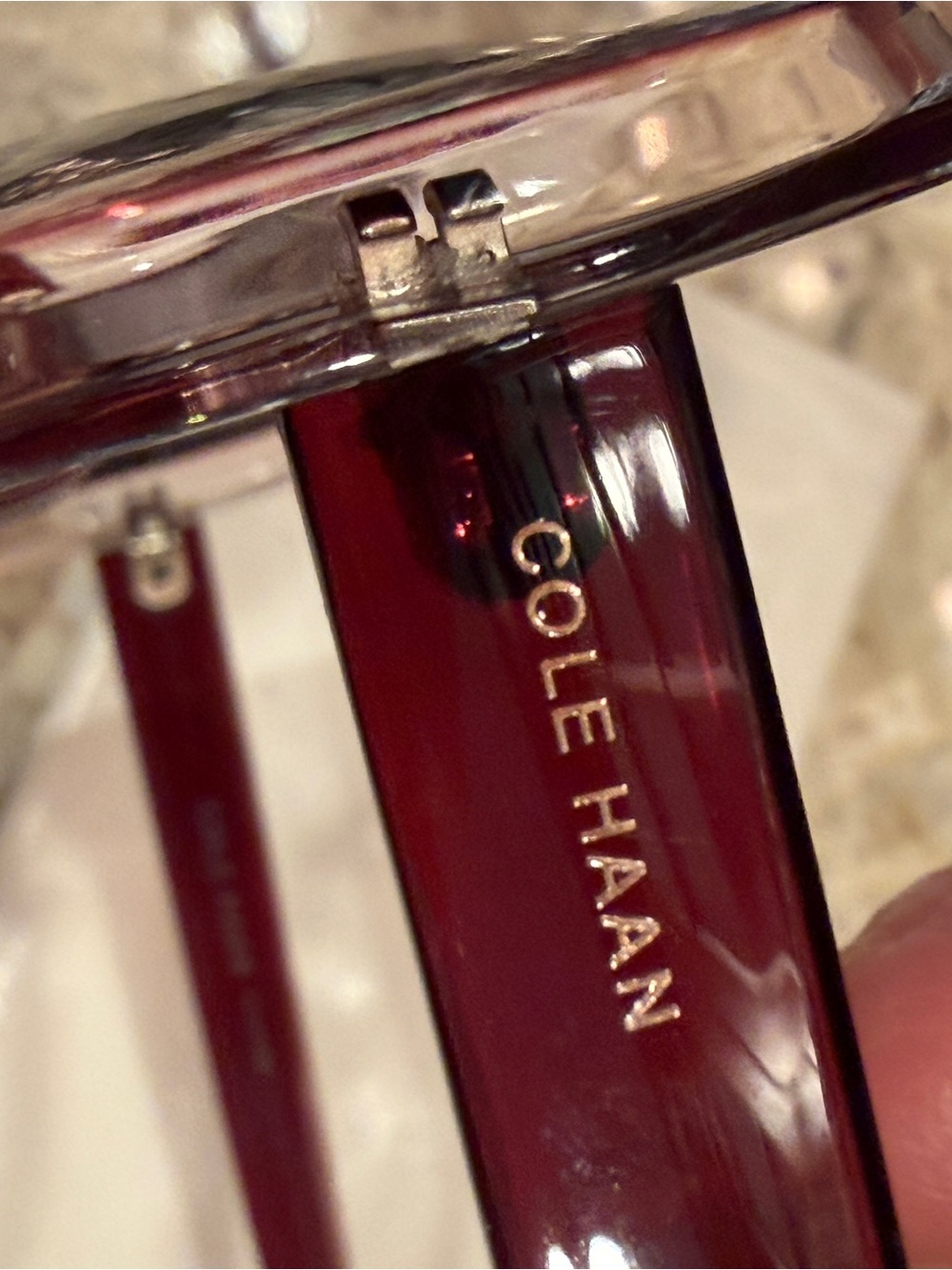 Cole Haan Polarized Sunglass Temple in Burgundy